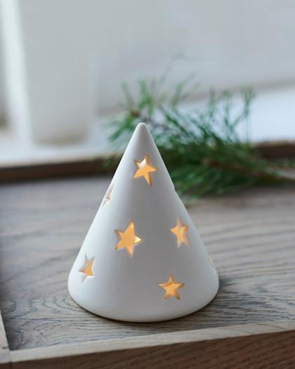 small white ceramic cone