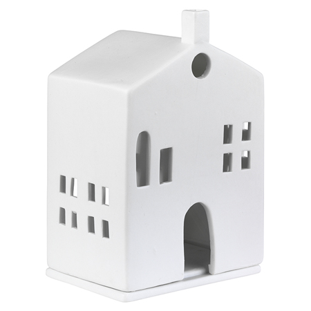 white porcelain house for candle