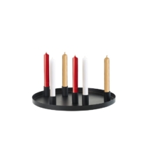 black magnetic candleholder to hold 6 mini candles