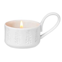 porcelain tea light holder fir trees